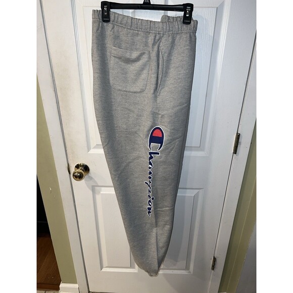 Champion Reverse Weave Sweatpants Adult 2XL Pull On Big C Logo Grey Jogger Y2K - Picture 8 of 9